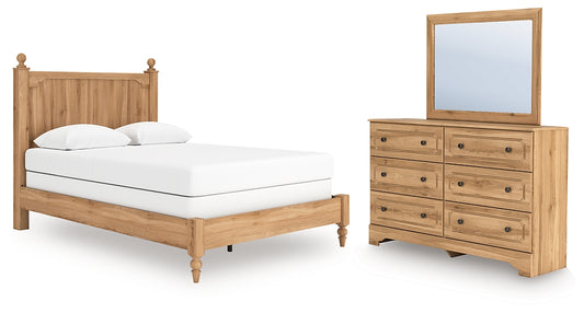 Aleaport Queen Panel Bed with Mirrored Dresser