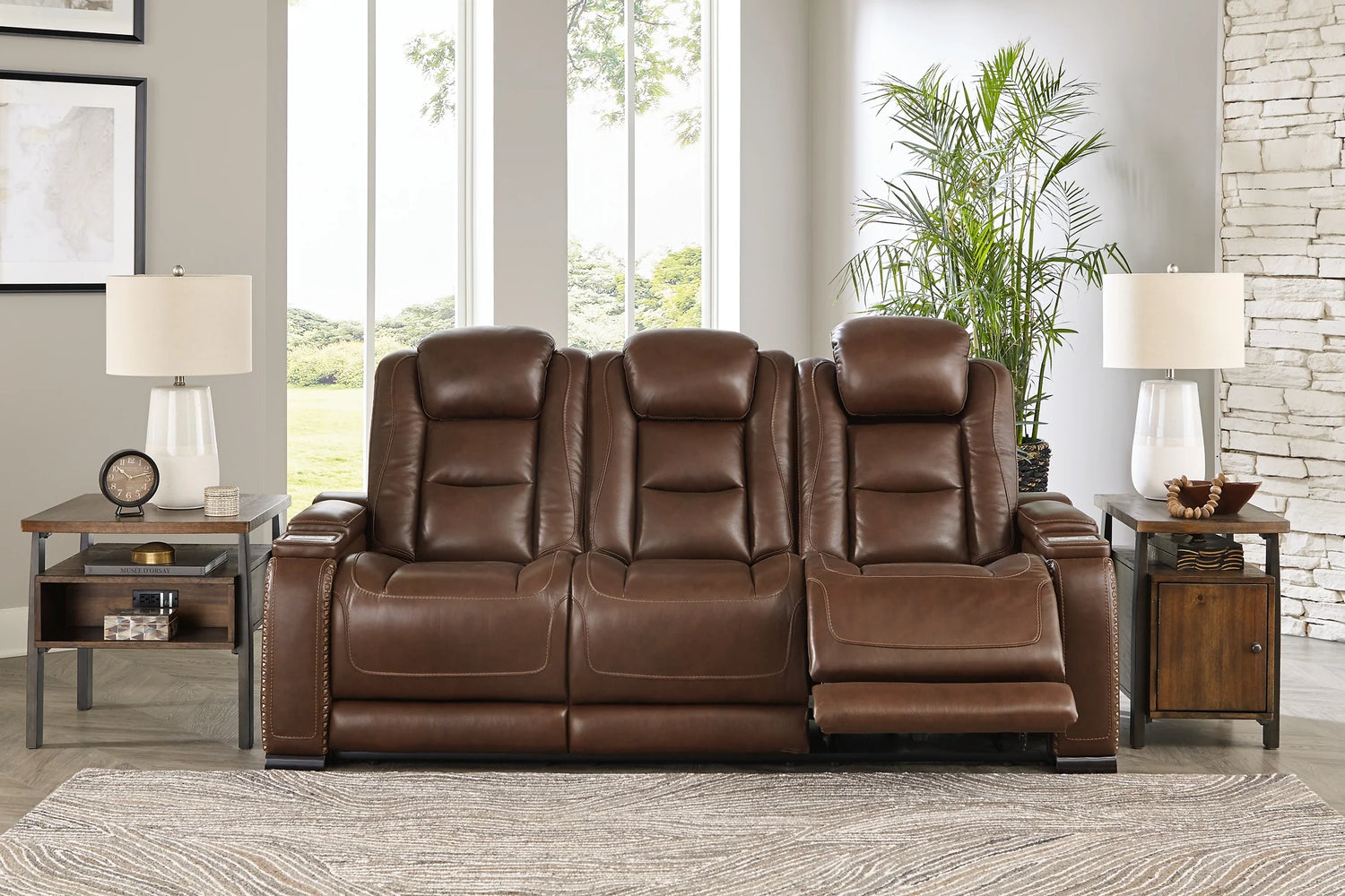 Reclining Sectionals > Leather