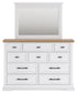 Ashbryn California King Panel Storage Bed with Mirrored Dresser, Chest and Nightstand
