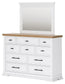 Ashbryn Queen Panel Storage Bed with Mirrored Dresser