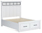 Ashbryn Queen Panel Storage Bed with Mirrored Dresser, Chest and Nightstand