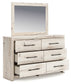 Lawroy Full Panel Headboard with Mirrored Dresser