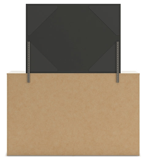 Lawroy King Panel Bed with Mirrored Dresser, Chest and Nightstand