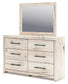 Lawroy Full Panel Bed with Mirrored Dresser, Chest and Nightstand