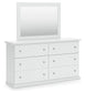 Bostwick Shoals King Panel Bed with Mirrored Dresser