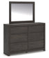 Fraluna Queen Panel Storage Bed with Mirrored Dresser, Chest and Nightstand